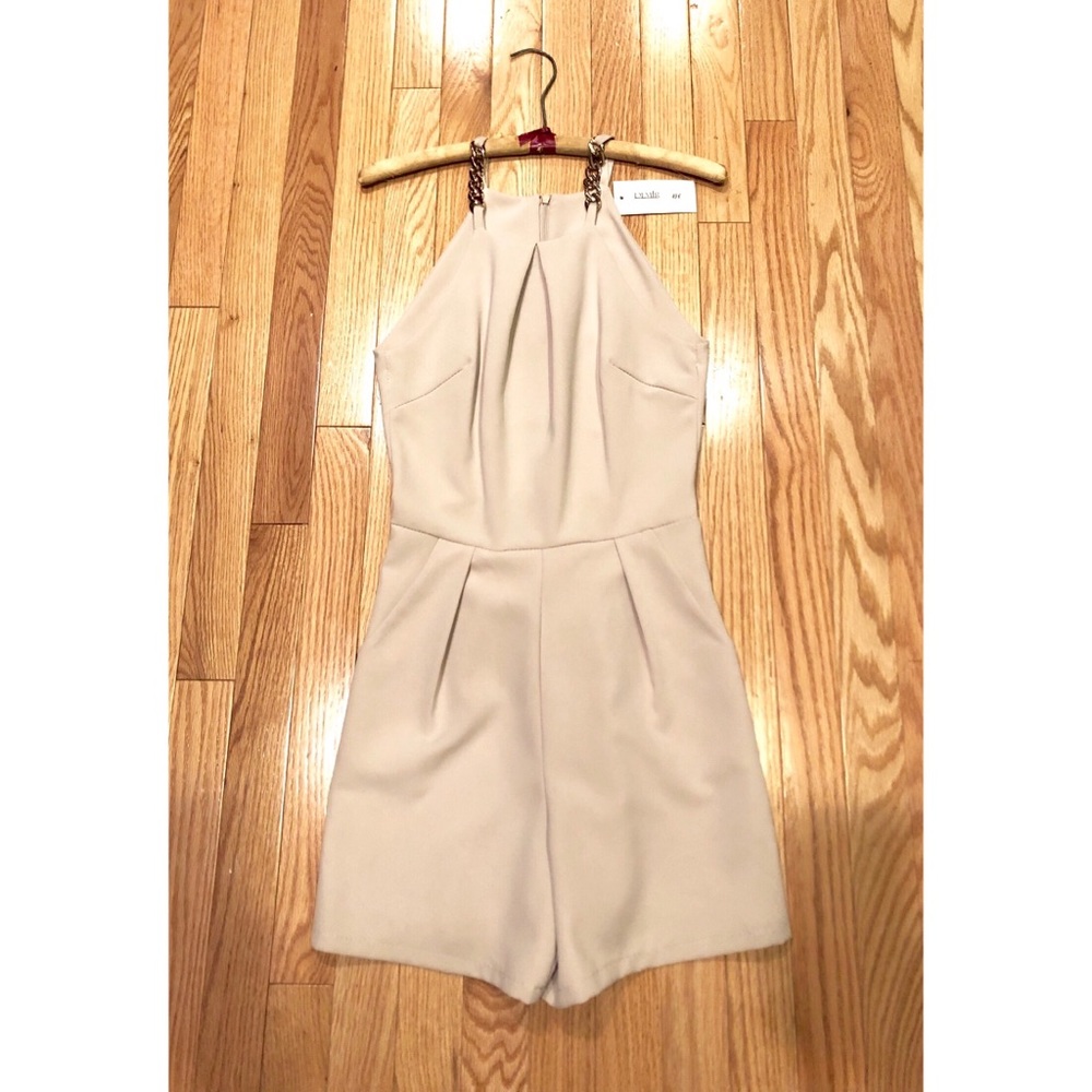 NWT beige jumpsuit